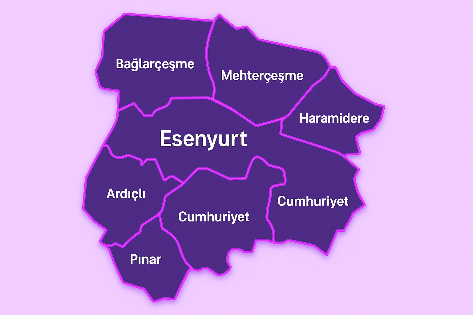 Esenyurt masaj hizmet bölgeleri haritası